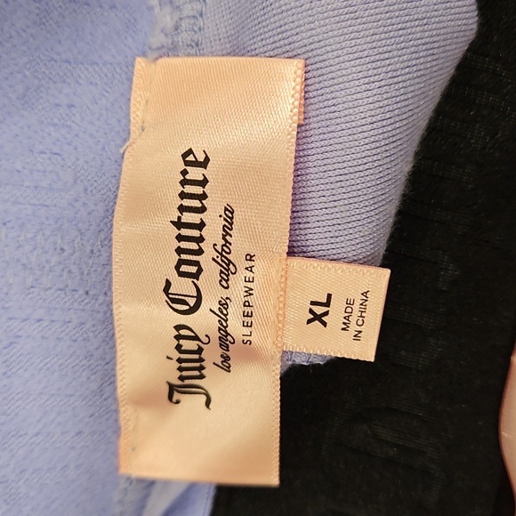 💕JUICY COUTURE💕 2 Pack Velour PJ Short Set 90s Black & Purple Bedazzled XL NWT - Picture 10 of 13